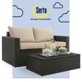 thumbnail image 1 of Serta Laguna 2 Piece Wicker Patio Sofa Set in Black, 1 of 12