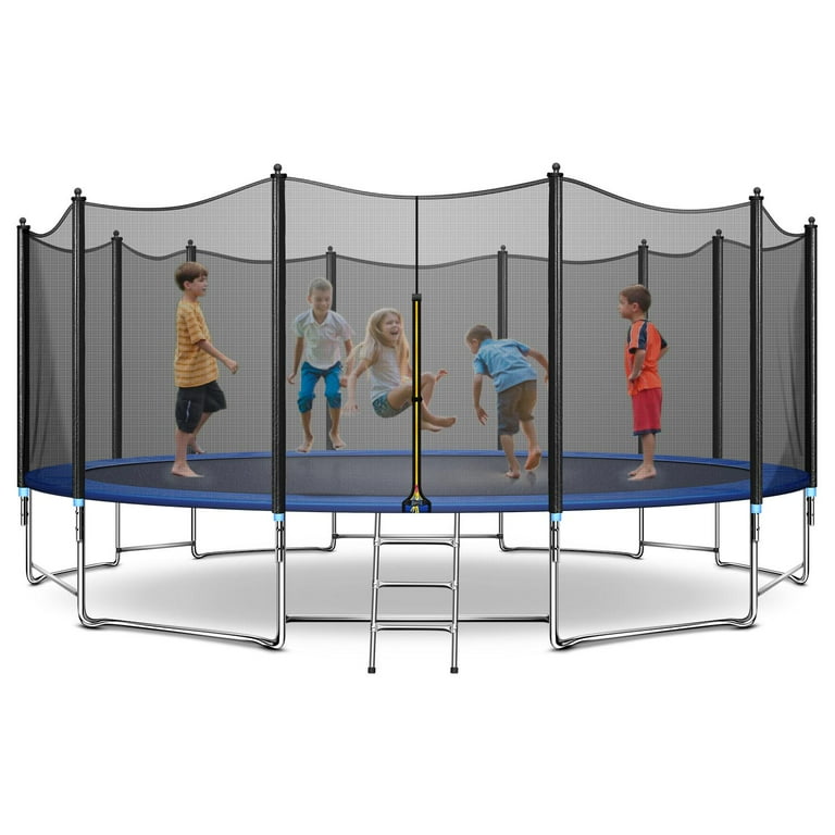 16 FT Trampoline with Safe Enclosure Net, 1000 lbs Capacity for