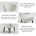 thumbnail image 2 of Curved Back Accent Chair - Teddy White, 2 of 7