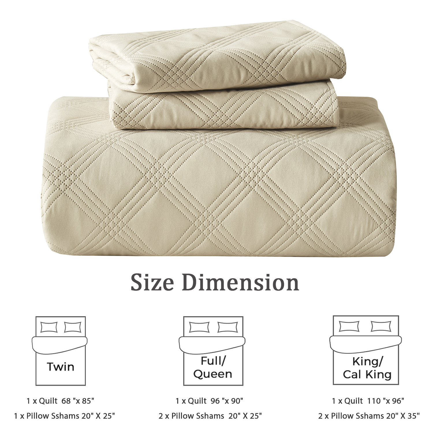 Davulos Quilts Queen Size，Soft Queen Quilt Bedding Set Lightweight Comforter with 2 Pillow Shams Complexion Summer Bedspread Coverlet for Modern Bedroom Decor, 90x96 Inch
