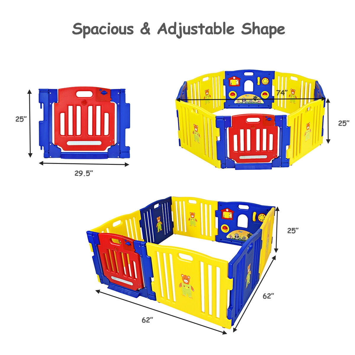 8 panel baby playpen