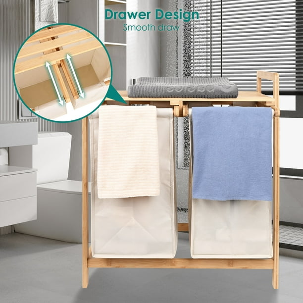 Panier à linge maison salle de bain Rangement lessive avec serrure