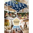 thumbnail image 6 of 4th of July Tablecloth Rectangle Table Cloth 60x120, Waterproof Tablecloth Outdoor Table Cloth, Independence Day Patriotic White Star Blue Washable Table Cover for Kitchen Dinning Party, 6 of 8