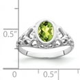 thumbnail image 2 of Primal Gold 14 Karat White Gold 7x5mm Oval Peridot Ring, 2 of 4