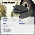 thumbnail image 3 of AutoShack Front Premium Ceramic Brake Pad Set for Jeep, Dodge & Chrysler, Wrangler 2007-2017 Grand Caravan 2008-2016 Town & Country 2008-2016, FWD 4WD RWD V6 3.3L 3.6L 3.8L 4.0L, 3 of 5
