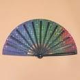thumbnail image 6 of Mobutofu 1Pack Folding Fans Multi Colored 35x64cm 3.6cm Thick for Home Decor and Events, 6 of 8