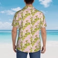 thumbnail image 3 of Lsque Pears And Flower pattern Hawaiian Shirt for Men, Unisex Summer Beach Casual Short Sleeve Button Down Shirts-X-Large, 3 of 9