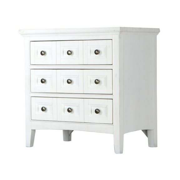 Magnussen Heron Cove Relaxed Traditional Soft White 3 Drawer Nightstand