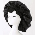 thumbnail image 5 of Satin Bonnet Silk Bonnet Adjustable Bonne For Sleeping Hair Bonnet With Tie Band Bonnets For Women Men, 5 of 10