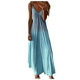 thumbnail image 1 of Fridja Robe Décontractée Sans Manches pour Femmes Col en V Robe Longue à Bretelles Imprimée Dégradée, 1 of 5