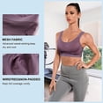 thumbnail image 2 of Eleady Women High Impact Sport Bra Full Support Wireless Bras Workout Racerback Yoga Athletic Bra Adjustable Straps(Purple Small), 2 of 6