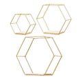 thumbnail image 2 of 3x Floating Hexagon Iron Wall Shelf Display Decoration Organizer en, 2 of 8