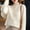 beige, variant on Ladies 100%Wool/YAMXUN Cardigan Spring New Large Size Twist Coat High-End YAMXUN Sweater Shirt Loose Women Jacket Thick Top
