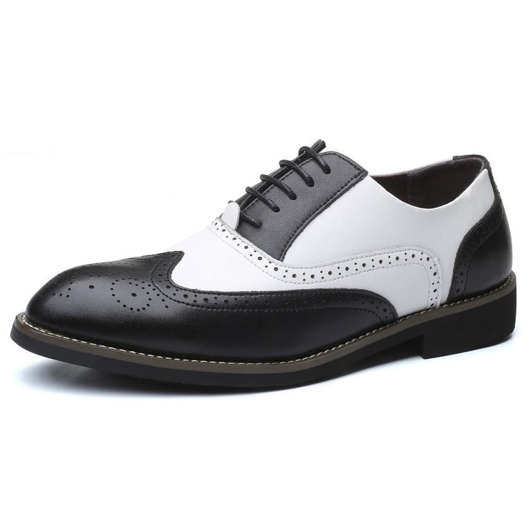 Santimon Men Oxford Shoes Brogue Lace Up Pointed Toe Formal  display picture 3