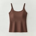 thumbnail image 2 of Seamless Cami Tops for Women Square Neck Built-in Bra Tank Top Everyday Comfort Camisole for Summer M, 2 of 5