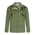thumbnail image 6 of ZVNAΖH Men's Long Sleeve Military Style Cargo Tactical Work Shirt Button Down Camouflage Double Pockets Workwear Shirt, 6 of 7