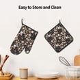 thumbnail image 6 of Bingfone Floral Insects Print Oven Mitts Pot Holders Set 2 PCS for Kitchen for Cooking Grilling Baking BBQ Pot Holders Cook Essentials, 6 of 7