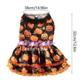thumbnail image 3 of Aoznliie Dog Clothes, Halloween Pumpkin Lace Dress for Small Cats Dogs, L 8.8-13.2lb Cute Pet Outfit for Halloween Party & Pet Cosplay, Black, 3 of 7