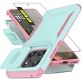 thumbnail image 1 of wonima11 for Motorola Moto Edge 2025 Case with 1 HD Screen Protector & Slide Camera Cover [Military-Grade] Phone Case Heavy Duty Rugged Shockproof Protective Cover for Moto Edge 2025(Cyan/Pink), 1 of 1