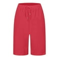 thumbnail image 6 of Zylarhe Women's Pants Women's Casual Pants Stretchy Comfortable Elastic Waist Soft Fabric Loose Fit Trendy Large Pocket Capris for Everyday Wear, 6 of 6