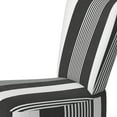 thumbnail image 3 of Designart "Black and White Striped Pattern" Upholstered Patterned Accent Chair and Arm Chair, 3 of 5
