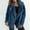 Blue, variant on Women Winter Coat Keep Warm Outerwear Loose Big Collar Coat Women Pullover Jackets for Women with Full Zipper Light Jacket Women Apparel Top Petite Warm Coats for Women Womens Zip Women Jacket Light