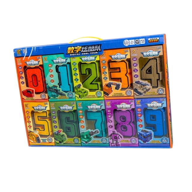 Tachiuwa Number Transforming Robots Compact Learn Activities Building Blocks for Kids without gift box