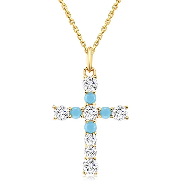 S.Leaf Cross Necklace for Women Cross Chain Necklace Sterling Silver Cubic Zirconia Gold Cross Necklace Simple Dainty Necklace Anniversary Birthday Gifts for Women