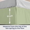 thumbnail image 4 of SGI bedding 11 inch Drop Bed Skirt Full Size Platform Style, Classic Tailored Look, Elegant Pleated Style Dust Ruffle, Split Corners, Wrinkle Resistant Microfiber - Sage, 4 of 8