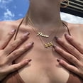 thumbnail image 6 of SUNRI Angel Number Necklace 111 222 333 444 555 666 777 888 999 Old English Numerology Number Necklace Gold Minimalist Pendant, 6 of 19