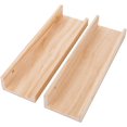 thumbnail image 6 of Fusion  Picture Ledge Shelf, Small Floating Shelves Set of 2, 16 Inches Nursery Book Shelves for Toys Storage, Kids Bookshelf Wall Mounted for Living Room Bedroom Decor Books Photo Frames,Natural, 6 of 7