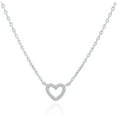 thumbnail image 1 of Collar de diamantes de amor para niñas, diseño de colgante de corazón, collar de clavícula para mujer, 1 of 3