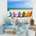 thumbnail image 3 of Designart 'Adirondack Beach Chairs ' Seashore Photo Canvas Art Print, 3 of 3