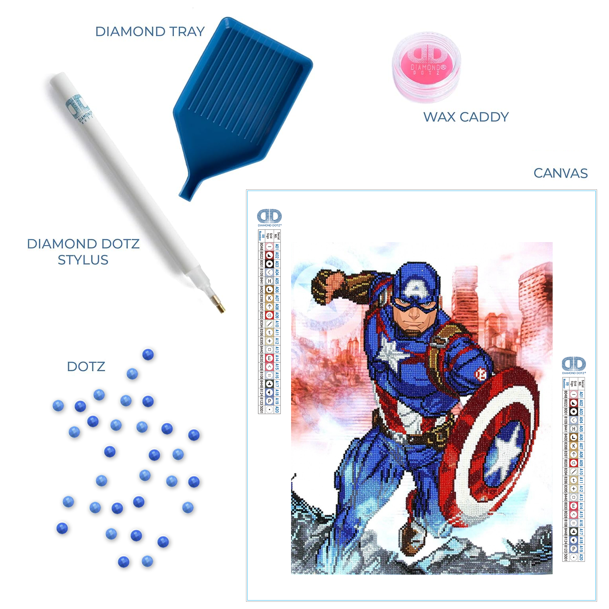 Diamond Dotz Kits - Cap in Action Diamond Painting Artwork Kit Diamond Painting Kits, Diamond Art Kits for Adults, Gem Art,  Diamond Art, Diamond Dotz Kits
