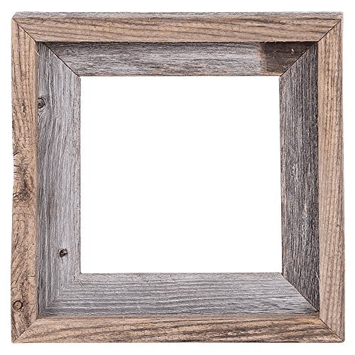 8x8 – 2" Wide Signature Reclaimed Rustic Barnwood Open Frame - No Glass or Back