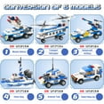 thumbnail image 3 of Ep Ejercicio N Play Kit de bloques de construcción de barcos de policía de 1169 piezas con coche de policía, helicóptero, barco patrulla para niños y niñas de 6 a 12 años, 3 of 5