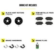 thumbnail image 2 of Hart Brakes Rear Brakes and Rotors Kit |Rear Brake Pads| Brake Rotors and Pads| Semi Metallic Brake Pads and Rotors| Hardware Kit - BHC1.80074.43, 2 of 7