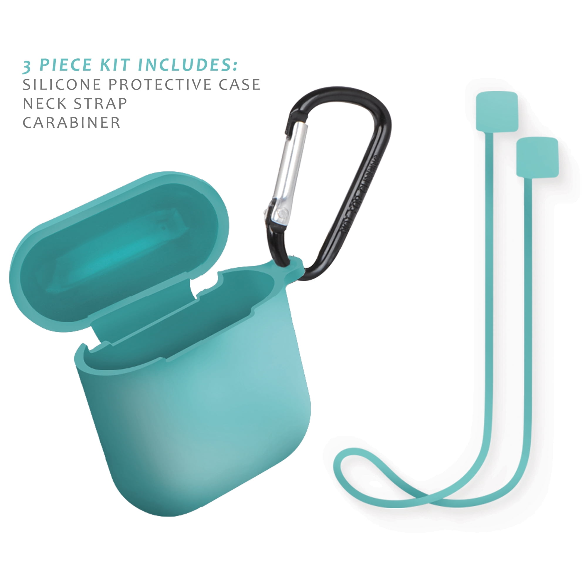 Xtreme 3-Piece Blue Protective Silicon Soft Case for Airpods, 3.5 inch