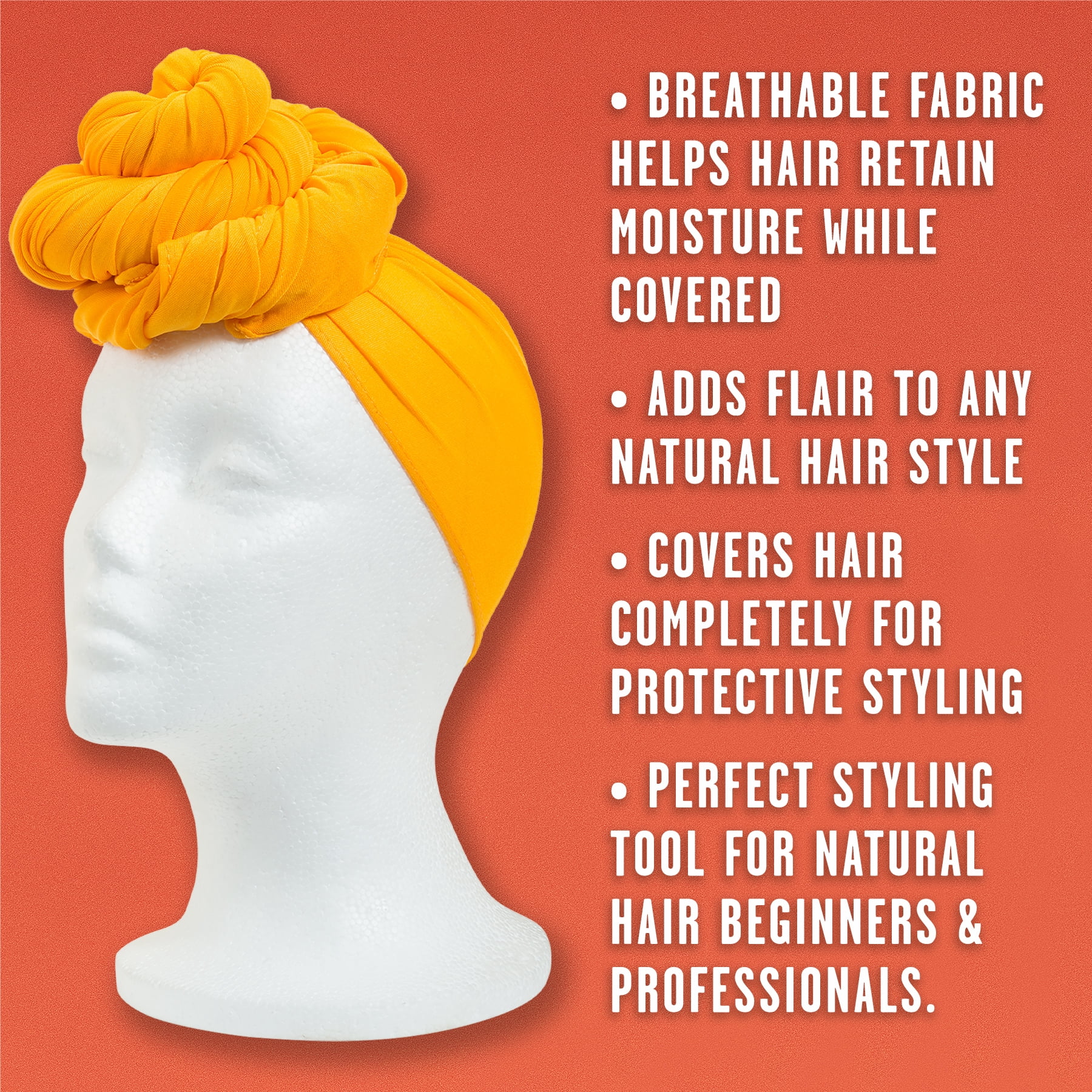 Cantu Fashion Fabric Headwrap, Yellow
