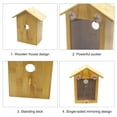 thumbnail image 5 of Spy House Wooden See Through Two Way Mirrored Wild Bird House with Suction Cup Mount, 2 Pack, 5 of 8
