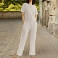 thumbnail image 5 of Pyhlmscde Linen Sets for Women 2 Piece, Womens Jumpsuit, Women 2 Piece Outfits Sets, 5 of 6