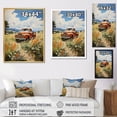 thumbnail image 4 of Designart "Luminous Meadows Coral Pickup Truck" Pickup Truck Floater Framed Wall Art Print, 4 of 7