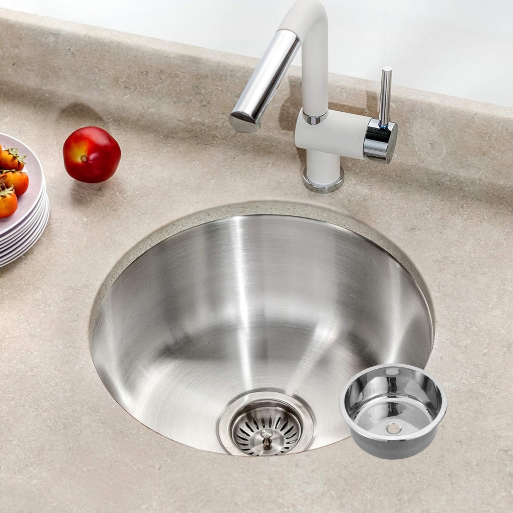 Round Single Tanks Dishwashing Basin Stainless Steels Kitchen Sinks Bathroom Hand Wash Basin Sink Dishwashing Pool