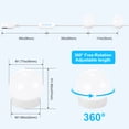 thumbnail image 2 of DAYBETTER Hollywood Lighted Makeup Vanity Mirror Lights, 10 Dimmable LED Bulb Stick On with 3 Color Temperature, USB Powered Plug in Lighting for Bathroom Wall Mirror & Dressing Table, 2 of 7