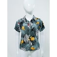 thumbnail image 3 of Jowowha Petits Garçons Été Plage Décontracté Aloha Luau Chemises Col Rabattu Hauts Tropicaux Tenue de Jeu Type J 150, 3 of 7
