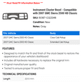 thumbnail image 2 of Instrument Cluster Bezel - Compatible with 2007 Chevy Silverado 2500 HD Classic, 2 of 2