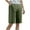 Army Green(New), variant on Women's Bermuda Shorts Plus Size Long Comfy Cotton Sweat Shorts Summer Knee Length Lounge Shorts with Pockets White 3XL