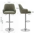 thumbnail image 3 of Vecelo Adjustable Counter Height Swivel Barstools, Back and Armrest, Dark Gray (Set of 4), 3 of 11