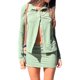 thumbnail image 3 of VISgogo Conjunto de camiseta y falda para mujer Cárdigan de manga larga de color sólido a la moda y falda corta ajustada VISgogo  moda, 3 of 9