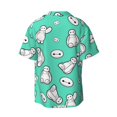 thumbnail image 2 of Cartoon Character Men's Hawaiian Shirt Cuban Guayabera Collar Short Sleeve Casual Button Down Shirts Tropical Holiday Beach Shirts Small, 2 of 7